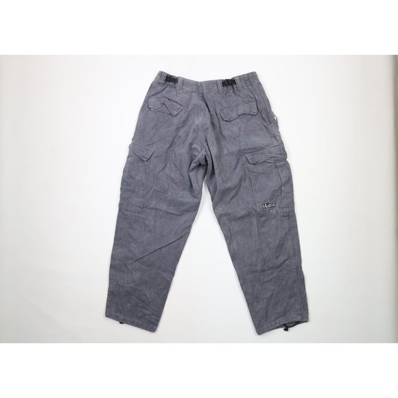 Vintage 90s Blind Skateboards Mens 32x29 Faded Spell Out Tie Cuff Cargo Pants - Picture 8 of 12